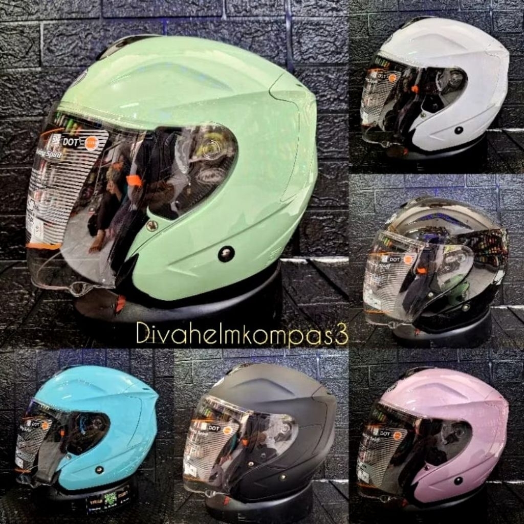 helm ink dynamic solid white original helm half face singel visor