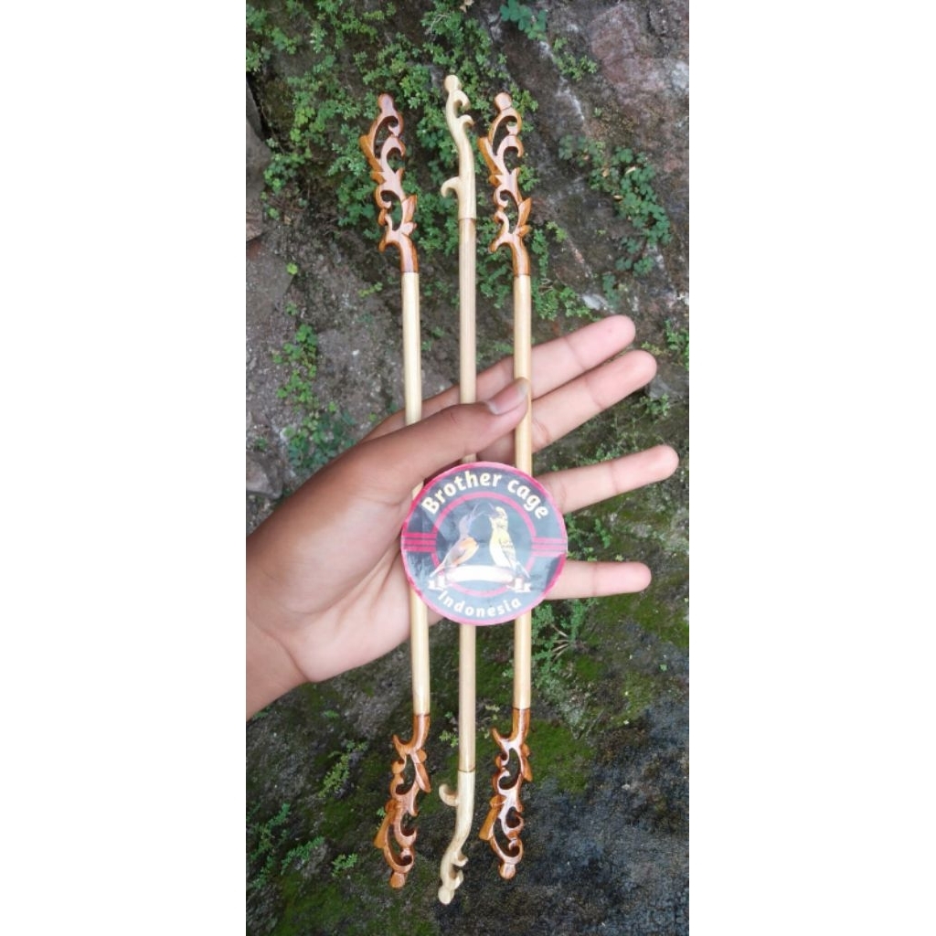 tangkringan sogon/konin ukir bambu cina/import isi 3