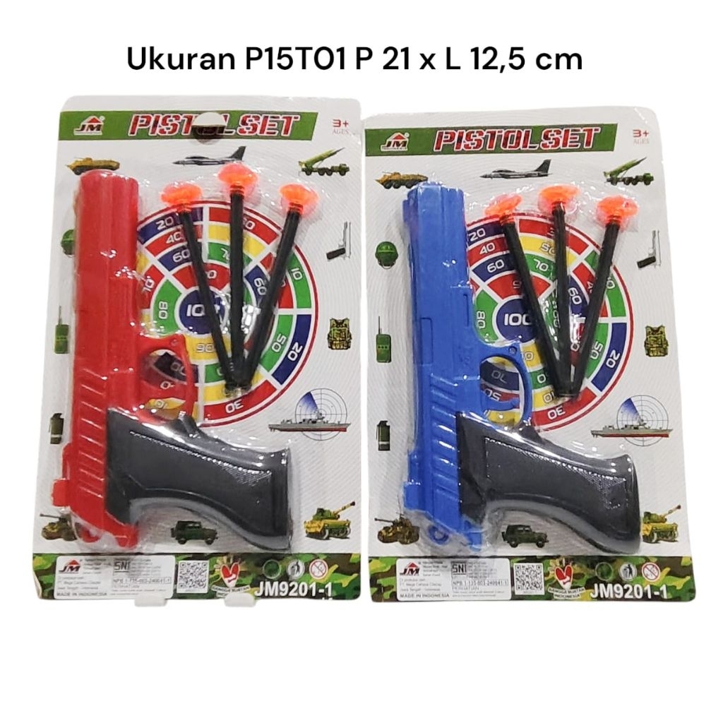 1102 Mainan Pistol Anak Anak Bahan Plastik / Mainan Pistol Pakai Peluru Karet 3 pcs Sesuai Foto / Ma