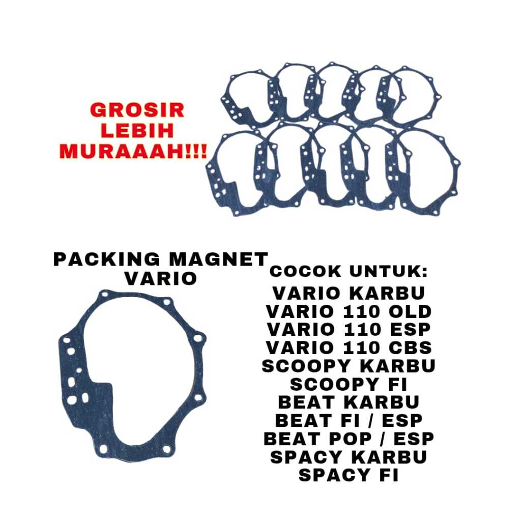 PACKING MAGNET / PAKING MAGNIT / GASKET COVER / TUTUP BAK MESIN VARIO / VARIO 110 / SCOOPY KARBU / B