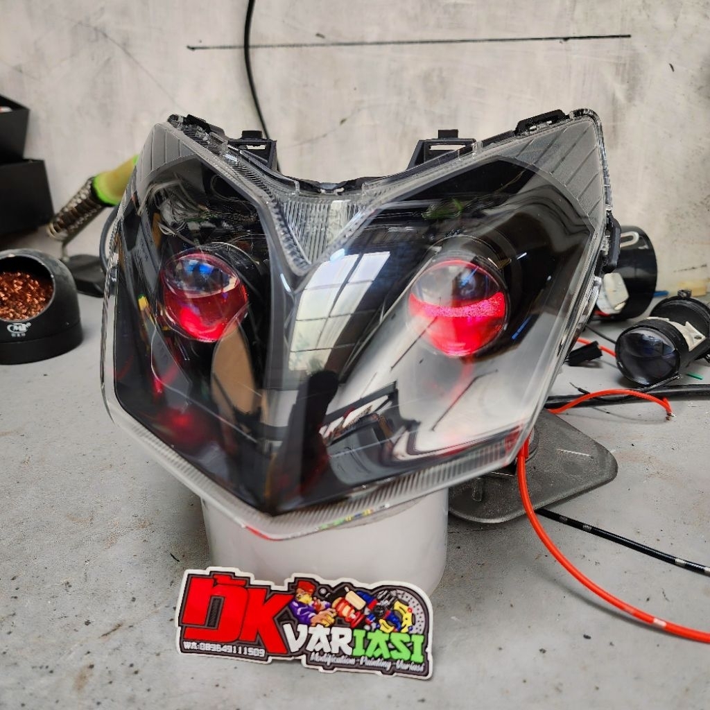 HEADLAMP REFLEKTOR CUSTOM H4 SUPRA X 125 BATMAN PNP