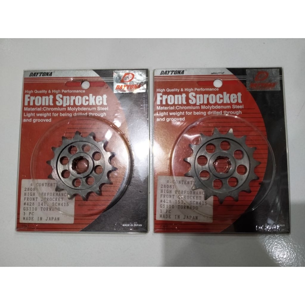 GEAR GIR DEPAN DAYTONA 428-14T, 15T SUZUKI GS110 TORNADO