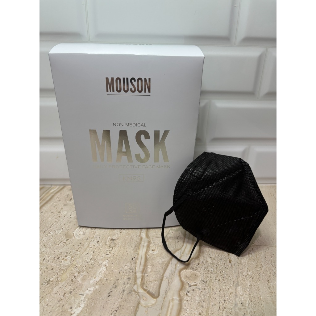 Murah Masker MOUSON KN95 5 PLY isi 50 pcs Warna Putih / Hitam
