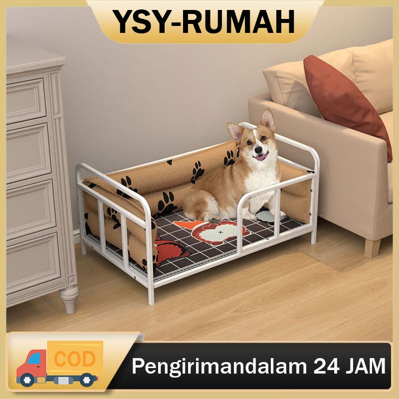 Tempat Tidur Anjing Tempat Tidur Hewan Peliharaan Anjing Berukuran Sedang Tempat Tidur Berkemah Besi