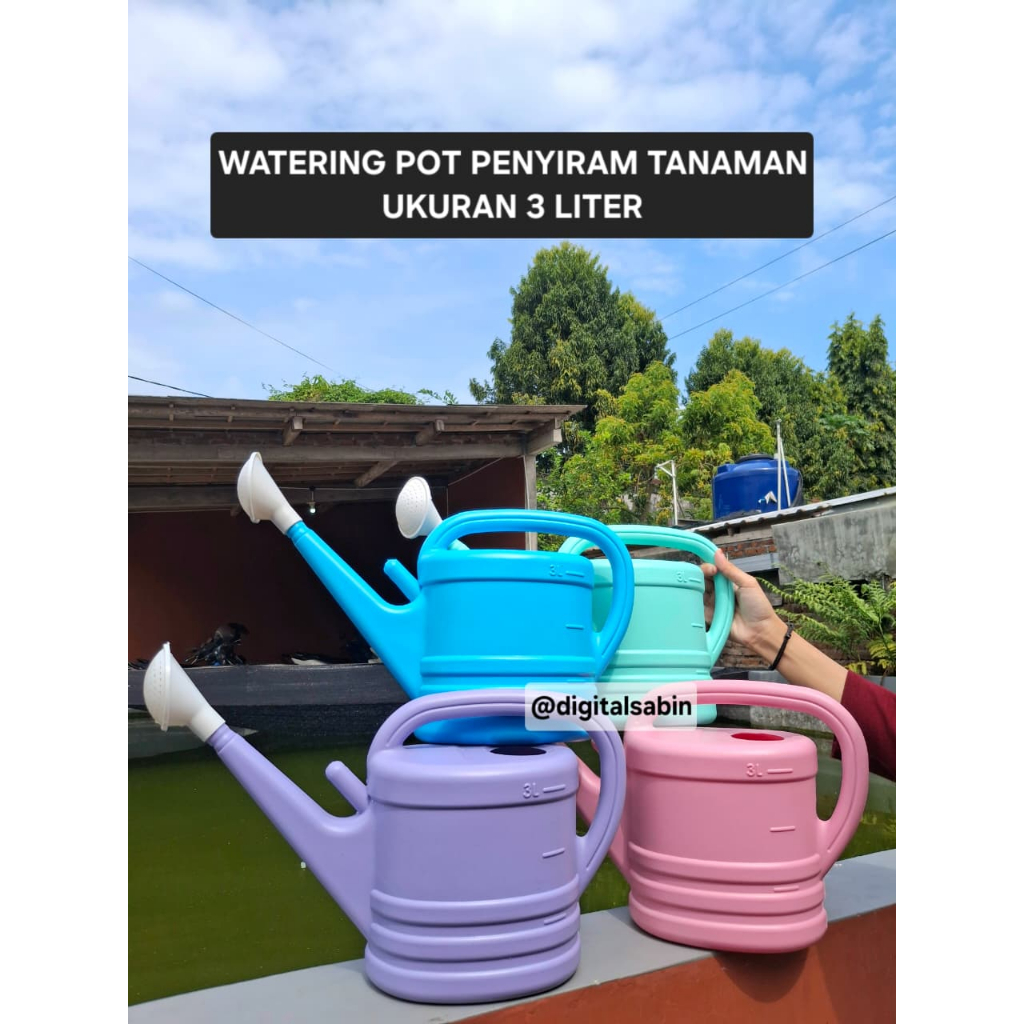 GEMBOR PASTEL 3 LITER / Penyiram tanaman / WATERING POT CANTIK / GEMBOR PENYIRAM TANAMAN CANTIK / GE