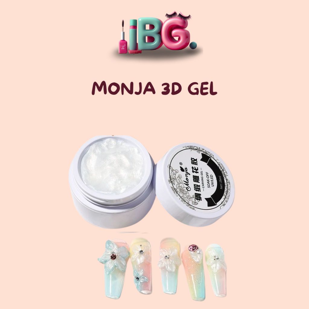 Monja Carving Gel 5ml Monja Carving Gel 3D Gel Ukir 3D Nail Art untuk Dekorasi Kuku