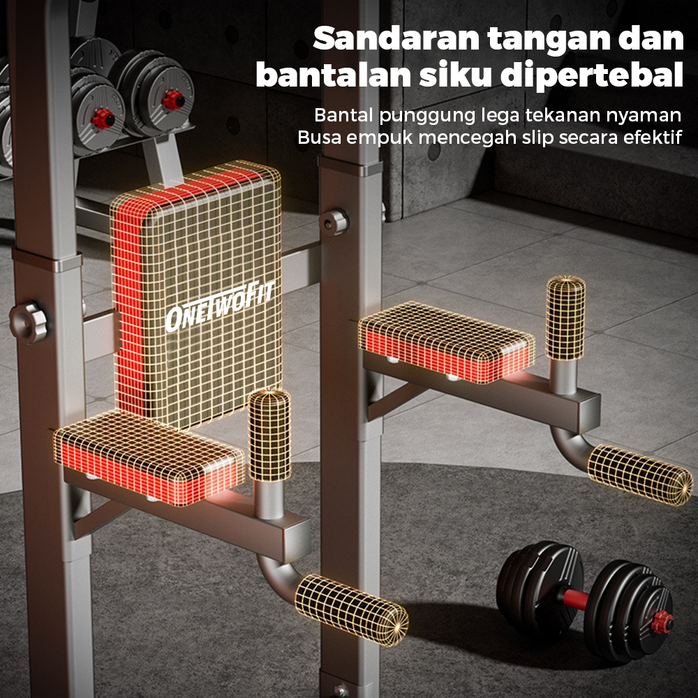 DISKON ONETWOFIT CHIP UP POWER TOWER PULL UP BAR MULTI-FUNCTION ADJUSTABLE CHIN UP BAR POWER TOWER