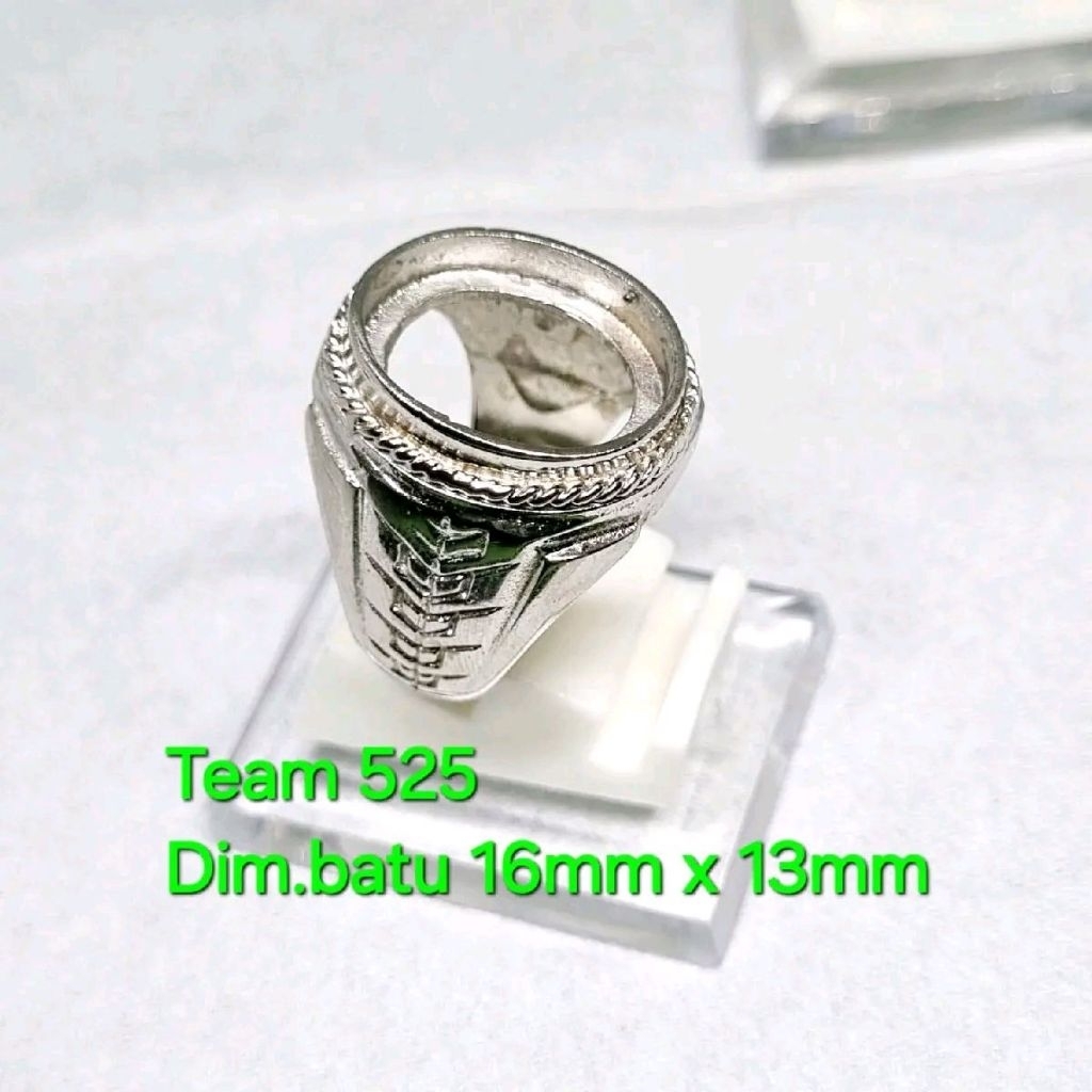 Ring emban alpaka super dim 16x13 tanam simple pengikat ring cincin batu akik eceran kodian
