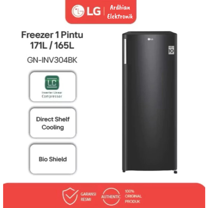 LG FREEZER 6 RAK GN-IN 304SL/BK