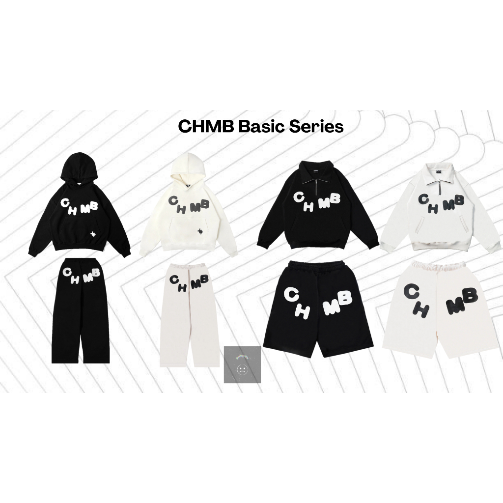 Hoodie CHMB  Basic Black L, Halfzip White L
