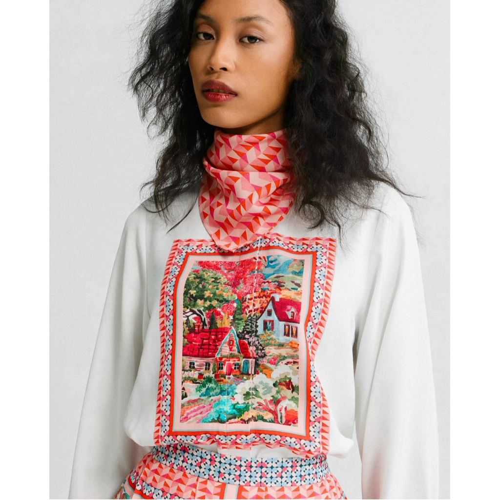 ARTKEA BLOOM - Abundance Red Frame Regular Shirt Size L