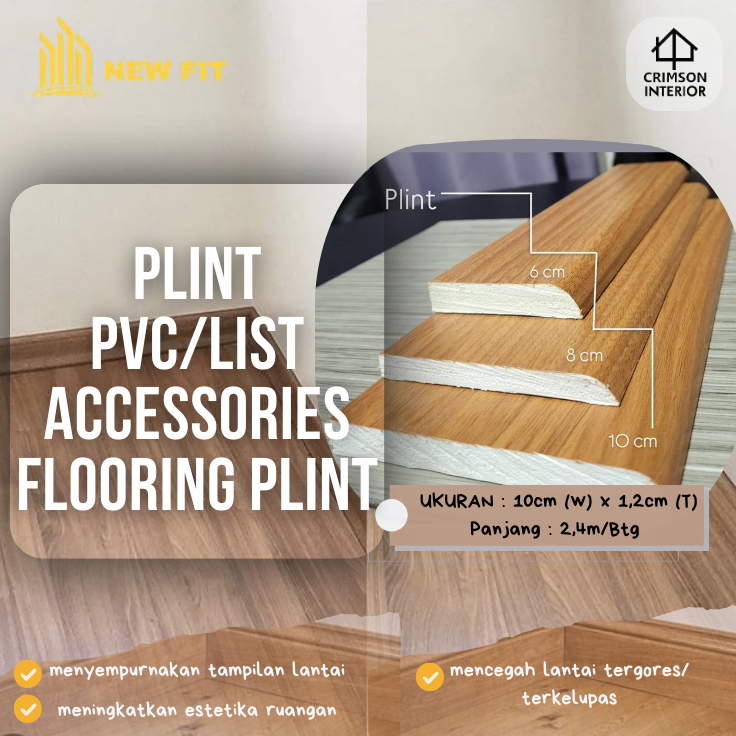 LIST PLINT PVC 10CM / 8CM / 6CM | PLIN PVC Board SOLID | LIST DINDING BAWAH