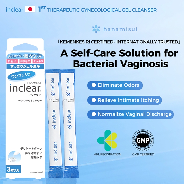 HANAMISUI Inclear Intimate Cleanser Gel – Pelumas & Pembersih Vagina Higienis | pH Seimbang | 5/30 P