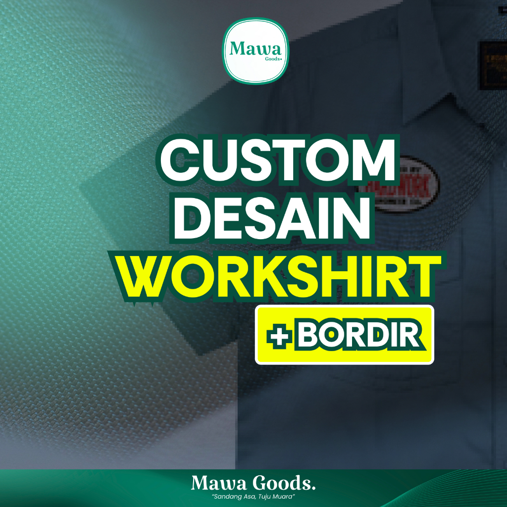 Baju Workshirt Bordir / Workshirt Custom Bordir / Desain Workshit Bebas Custom