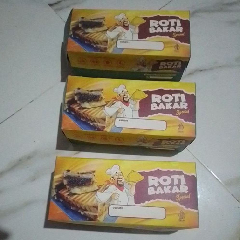 100 Lembar Dus Roti Bakar // Kemasan Roti Bakar