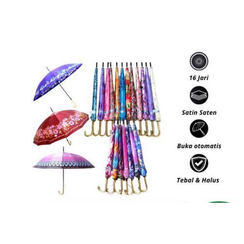 Payung Jari 16 Satin