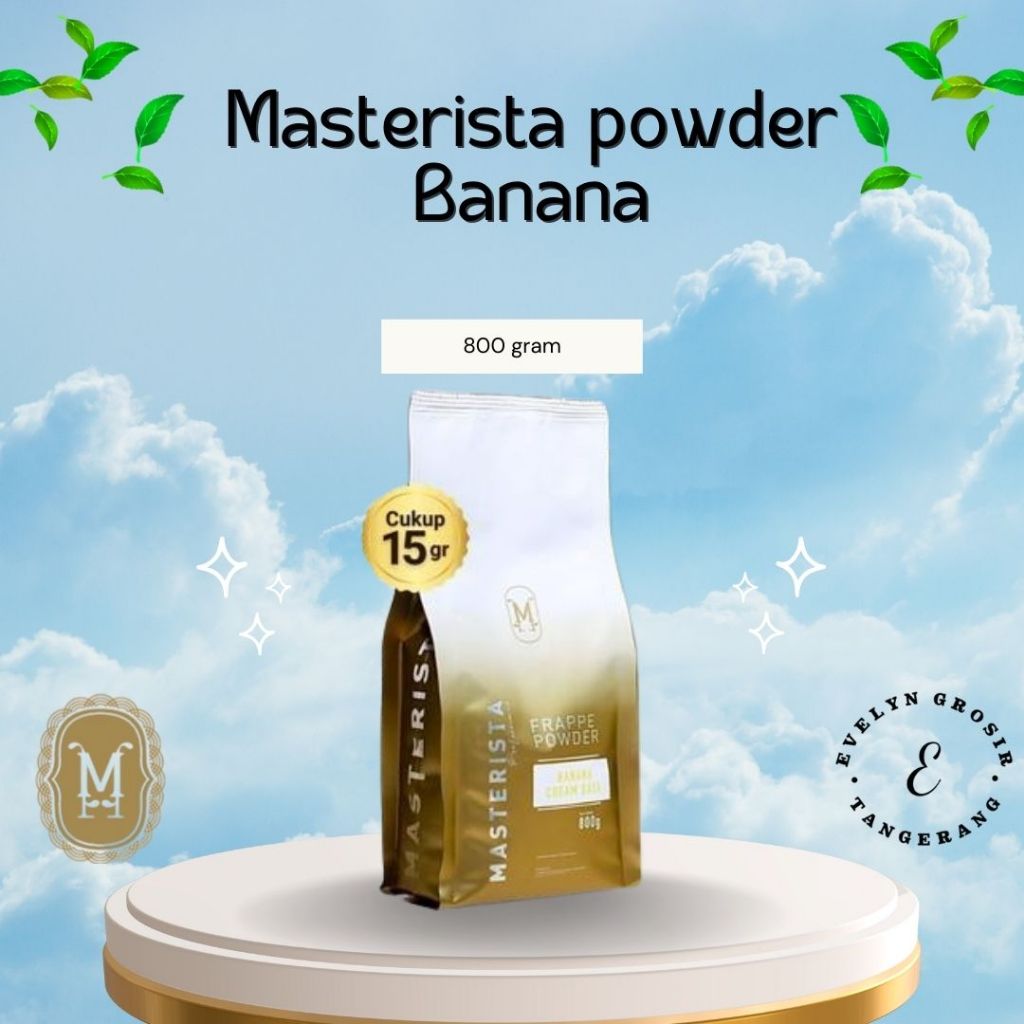 

Bubuk Minuman Banana Frappe Base Masterista 800gr / Bubuk Minuman Rasa Pisang 800gr