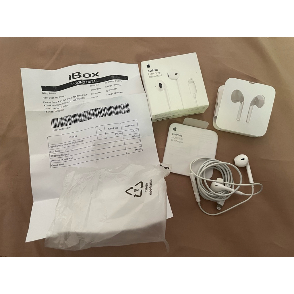 Preloved earpods lightning connector ibox