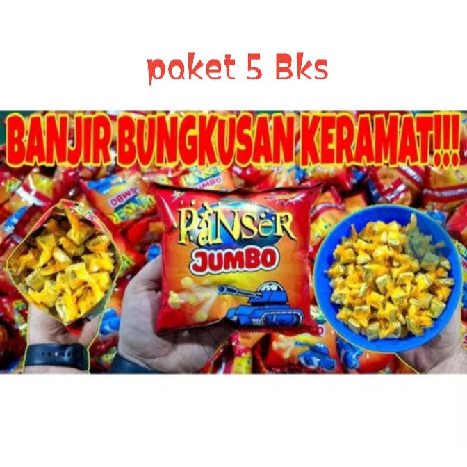 

PAKET 5 BKS Chiki Panser Jumbo Berhadiah/Ciki Panser Jumbo Hadiah/Snack Camilan Berhadiah