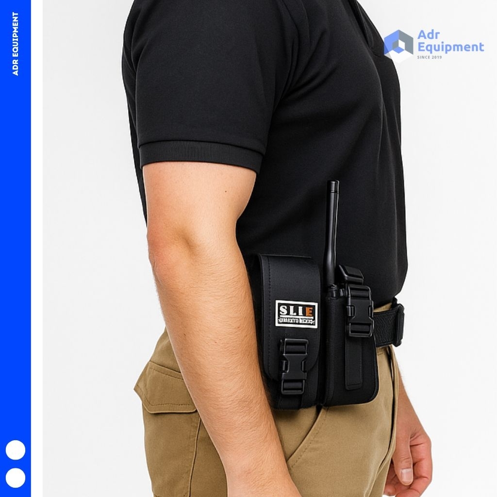 Tempat HP + HT Pinggang Resleting Tactical Sarung Serbaguna Outdoor Multifungsi