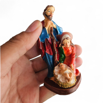 Patung Natal Nativity Keluarga Kudus 10cm