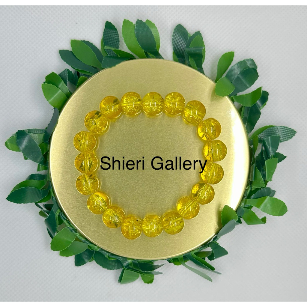 Gelang Ceko Kuning / Gelang Kristal Kuning / Gelang Fashion / Gelang Manik / Bracelet