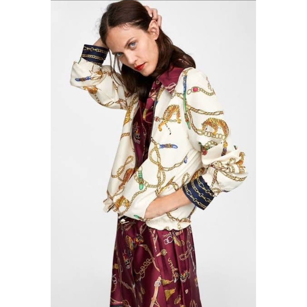 Zara Chain Print Blouse