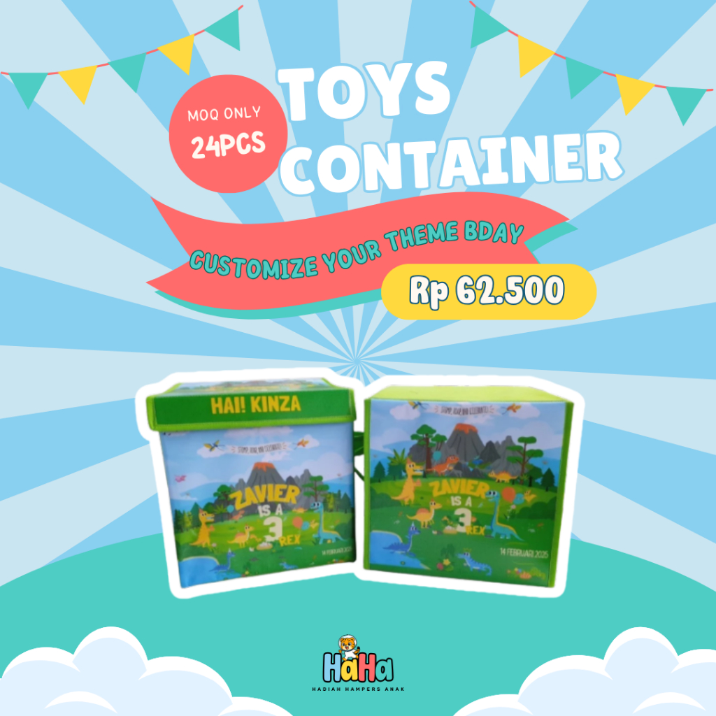 [CUSTOM] Hadiah Ulang Tahun Anak | Custom Toys Box/Storage/Containers | Mainan Edukatif, Souvenir, M