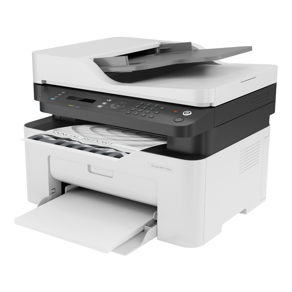 Printer HP Laserjet MFP M137fnw Printer Potocopy Monokrom Wireless