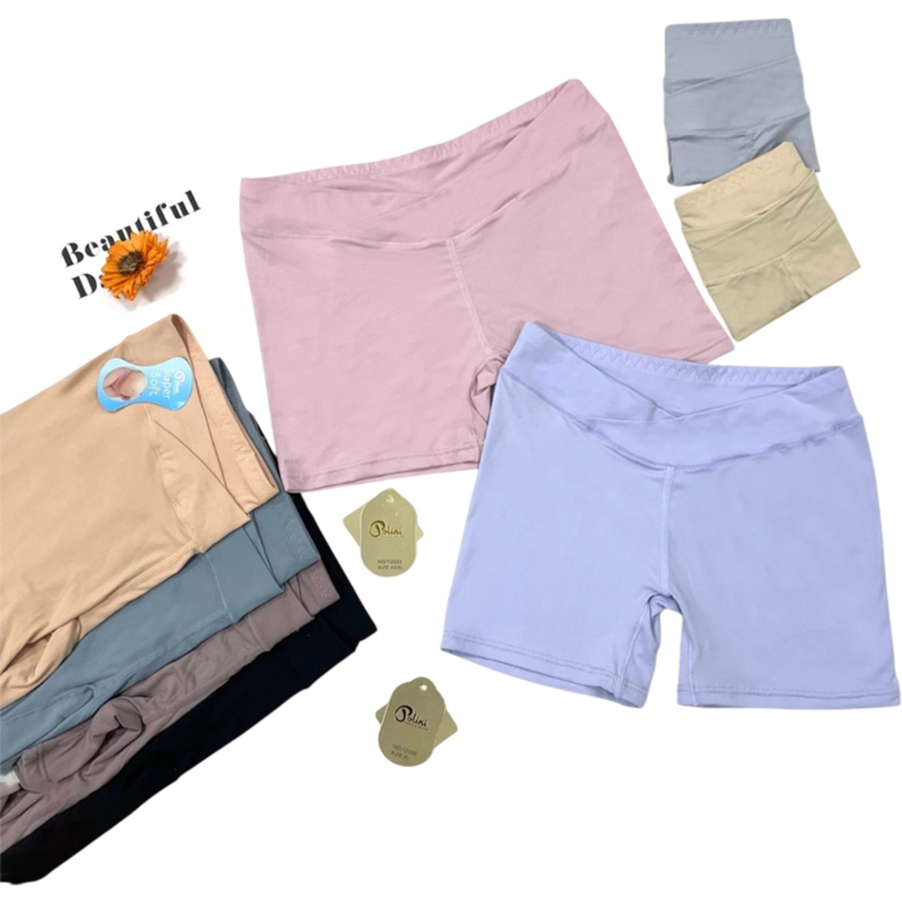 Boxer Bumil POLINI Celana dalam Ibu Hamil CD Wanita dewasa katun Spandek Melar Elastis Adem Pinggang