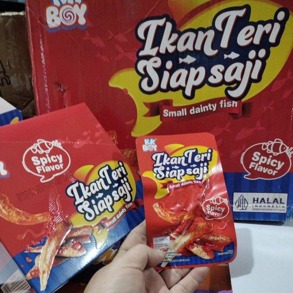 

KK BOY IKAN TERI SIAP SAJI SPICY FLAVOR 1 BOX 20 PCS