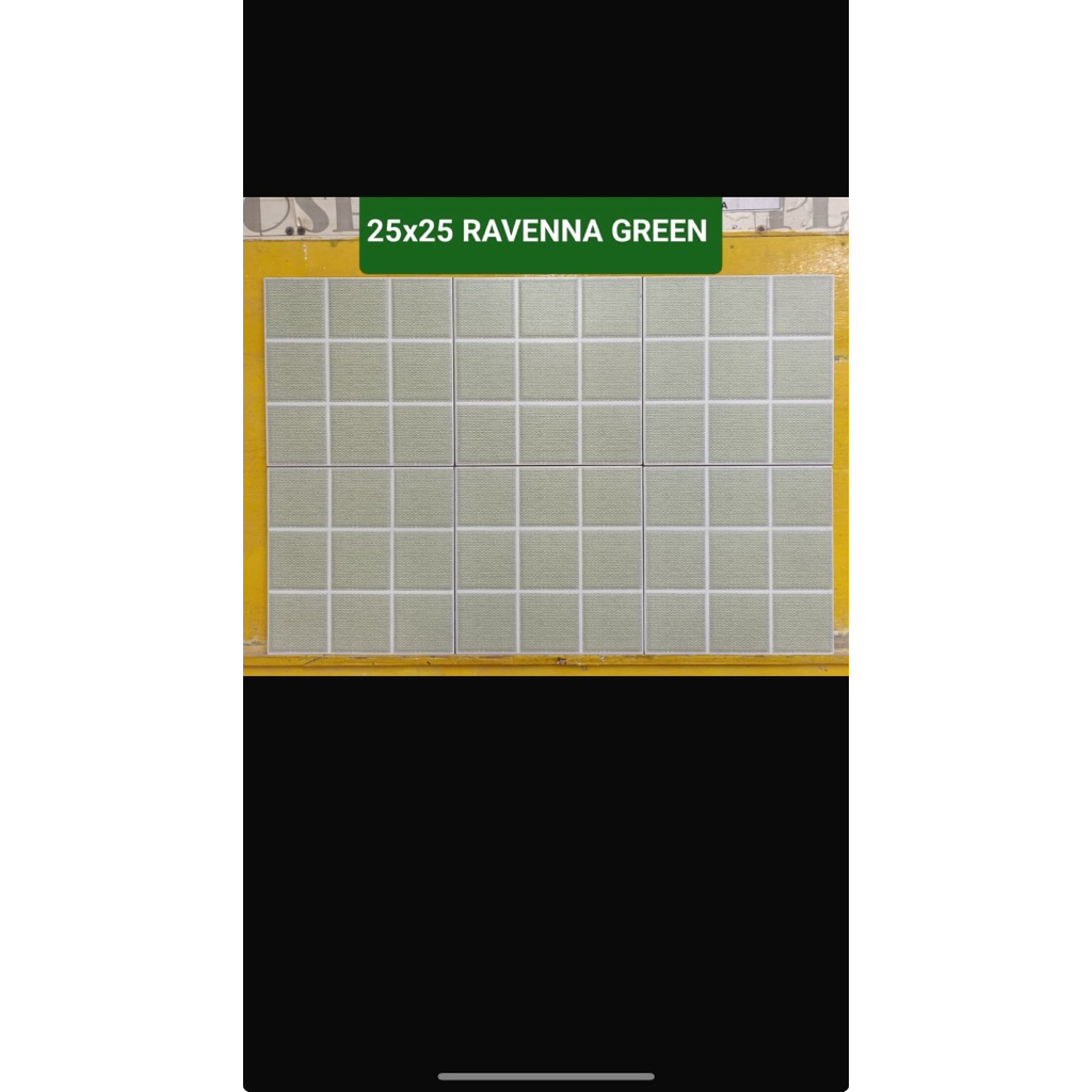 Keramik lantai kamar mandi 25x25 hijau dan coklat kotak kotak grade B promo murah