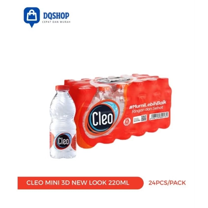 Cleo Mini 200ml•cleo botol mini•cleo 220ml•cleo botol 220ml•cleo 24pcs