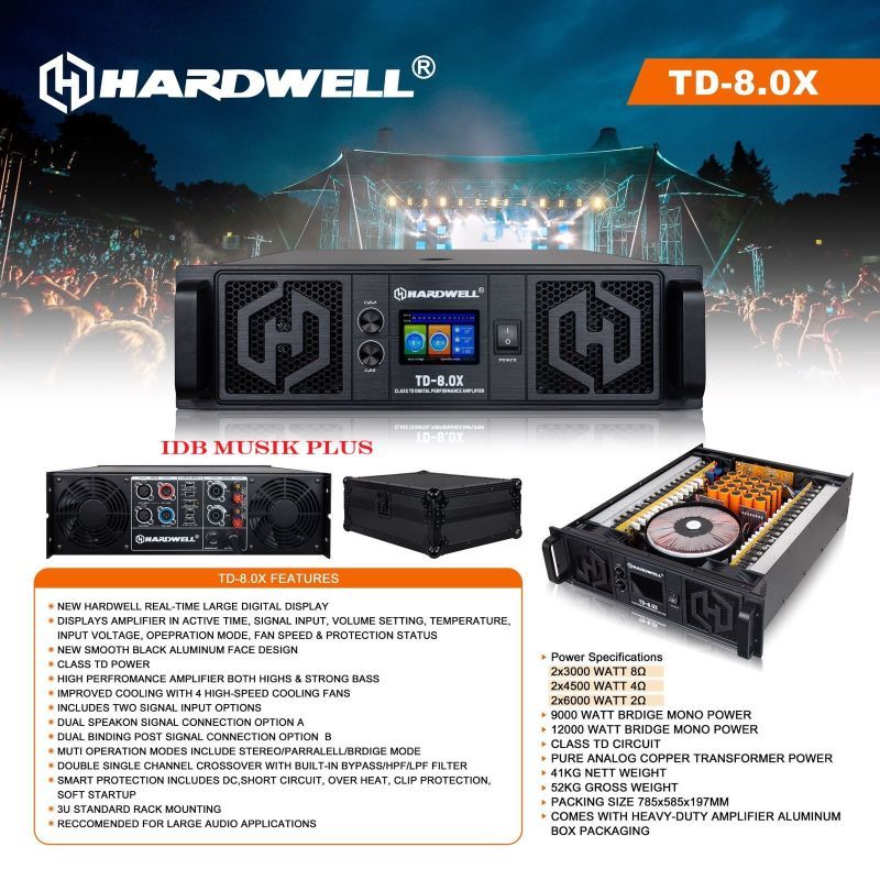 Power Ampli Class TD Hardwell TD8.0X TD 8.0X Amplifier Original