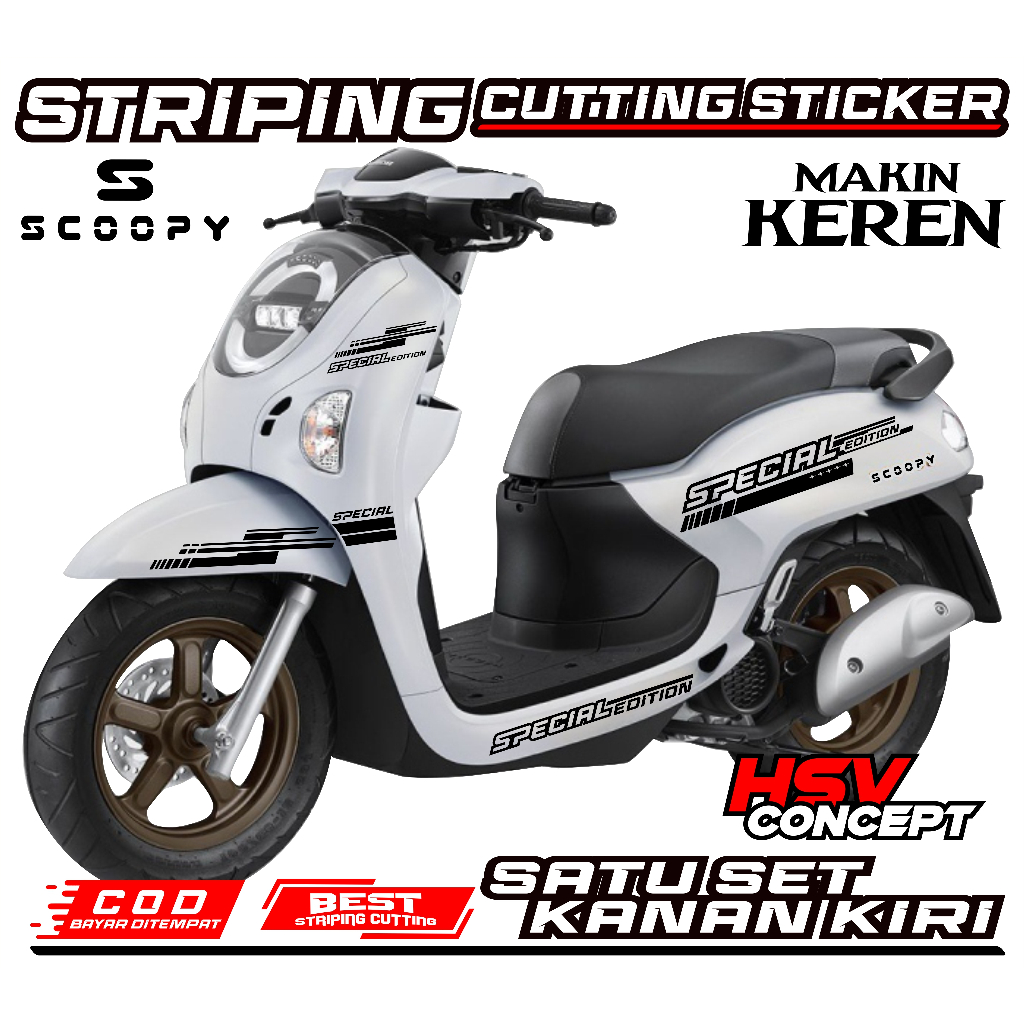 STRIPING CUTTING STICKER SCOOPY 2025 NEW LIS VARIASI AKSESORIS ALL SCOOPY