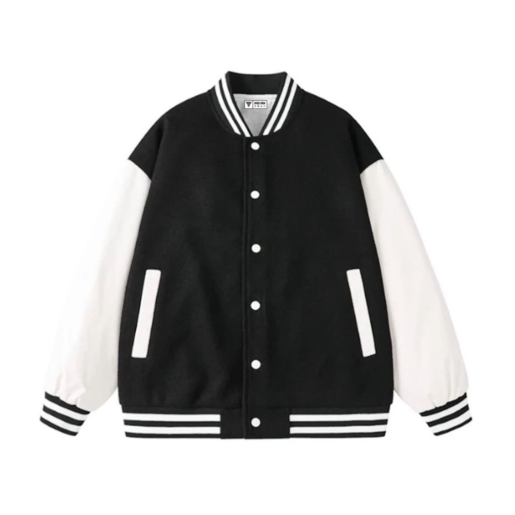 BEST SELLER PROMO JEKET VARSITY KANCING PINK PUTIH POLOS JEKET BASBALL PRIA WANITA UNISEX