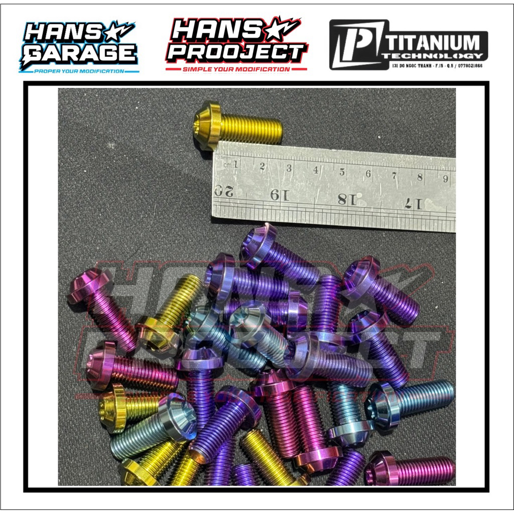 Baut TITANIUM BIG HEAD M10 X 25