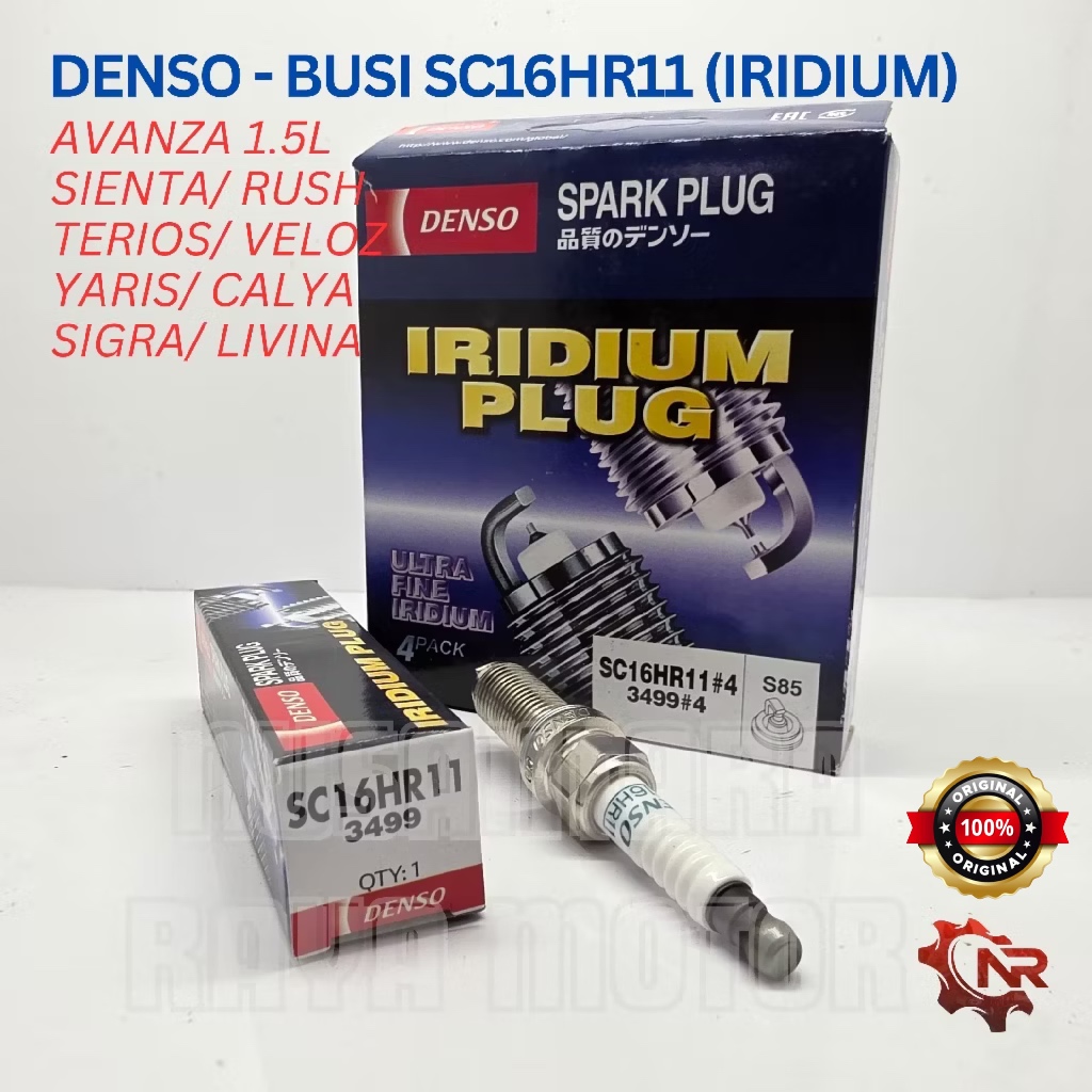 DENSO SC16HR11 (IRIDIUM) - Busi Avanza/ Veloz/ Sienta/ Rush/ Terios/ Yaris/ Calya/ Livina (SC16HR11)