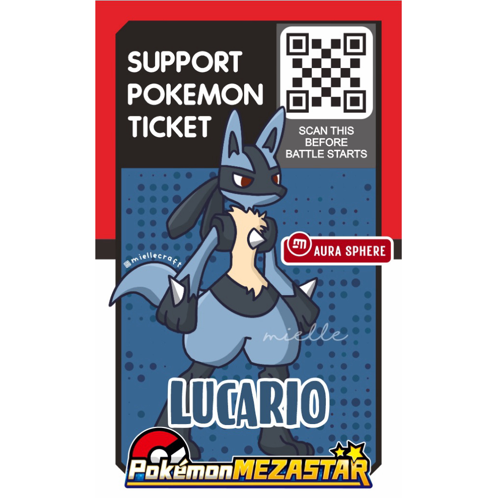 Pokemon Support Mezastar - Lucario - Lapras - Gengar - Mimikyu - Sirfetch’d