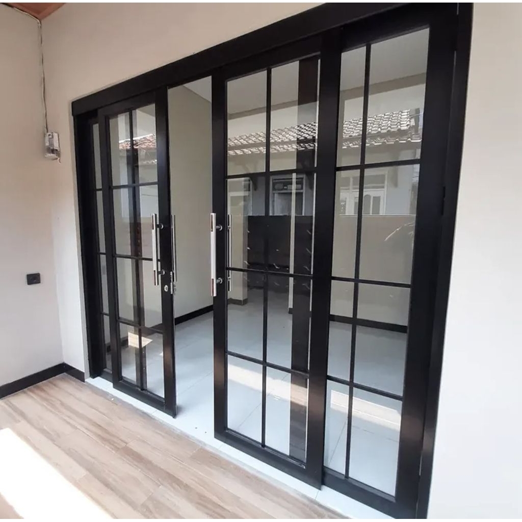 Pintu Sliding Aluminium Kaca - Model Pintu Geser Ruangan Elegan & Minimalis