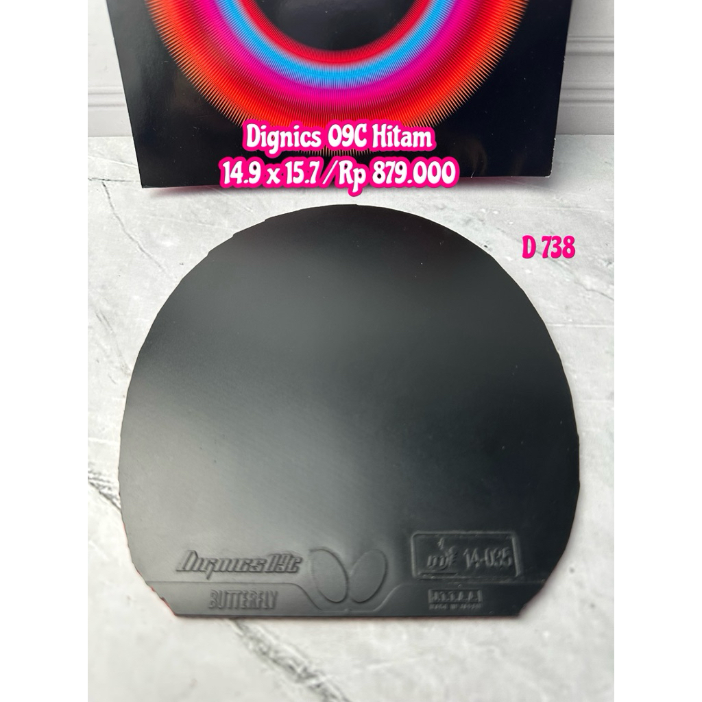 Second Karet bet bat tenis meja butterfly Dignics 09C Hitam original market japan