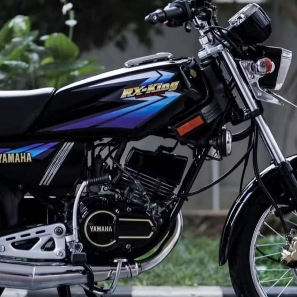 Striping stiker polet sepeda motor list yamaha Rx King 2002 BIRU MERAH GOLD AL WARNA berkualitas