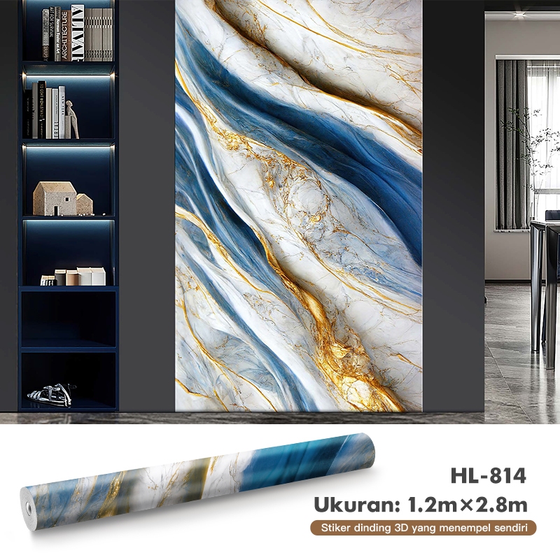 WALLPAPER DINDING KAMAR MANDI , WALLPAPER VINIL MARMER , STIKER DINDING DAPUR , DINDING BATA