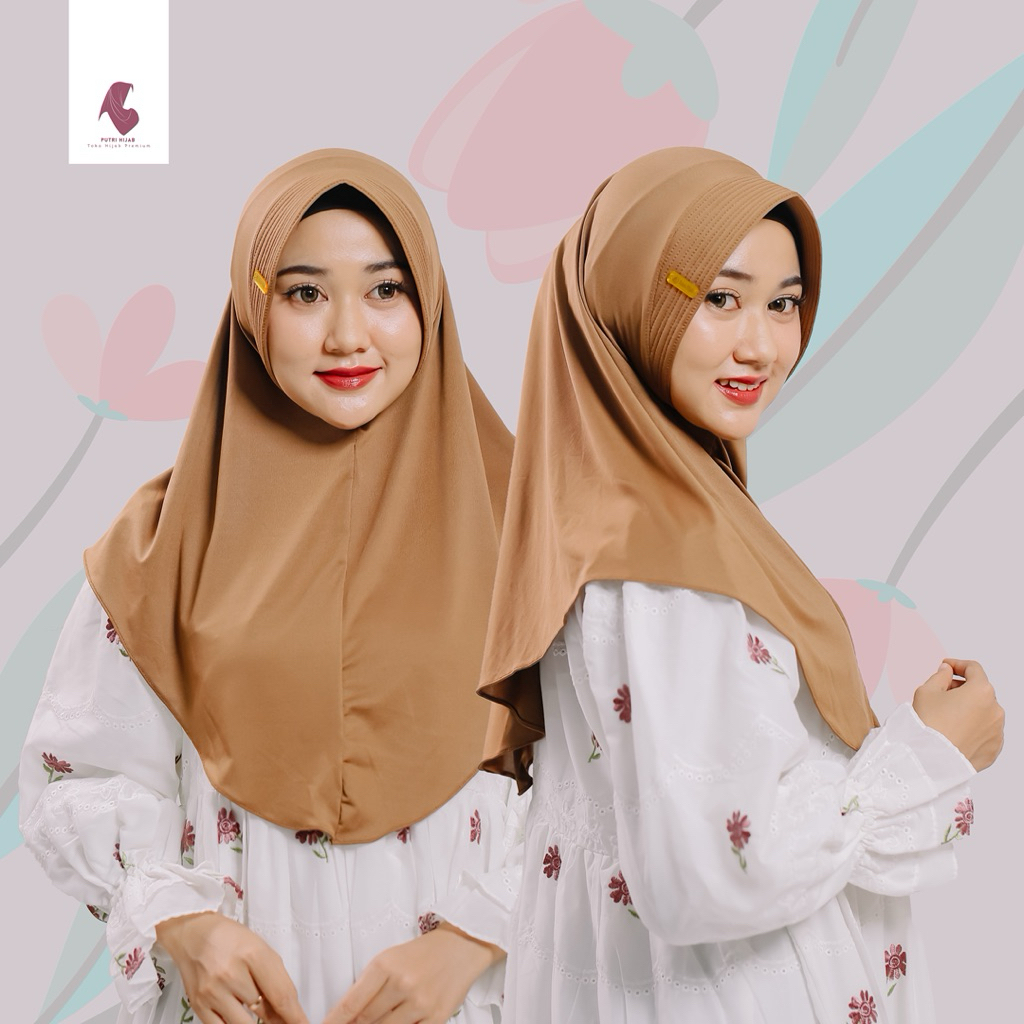 SIZE M (50 rb dapat 5 pcs) BERGO HAMIDAH BAHAN ADEM DAN JATUH DI LENGKAPI LABEL AKRILIK  DAN PET BUS