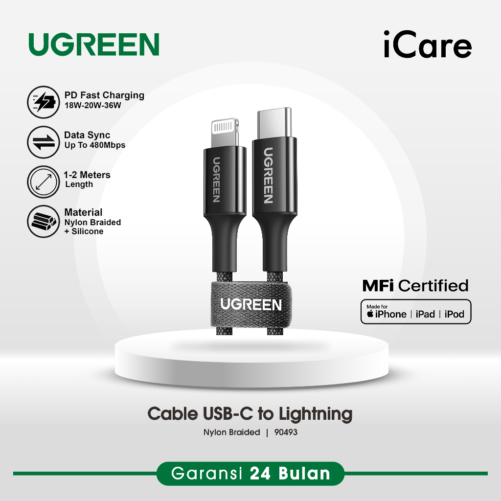 UGREEN USBC to Lightning Cable Fast Charging 90493 70523