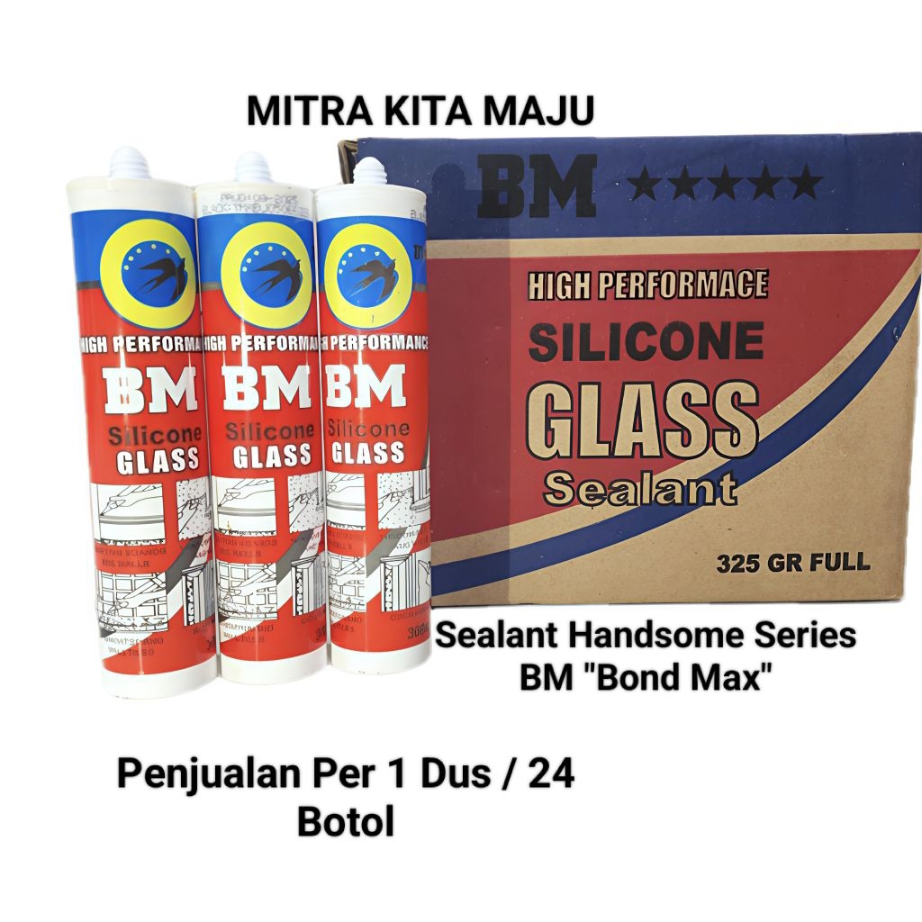 LEM KACA BOTOL HANDSOME BM / SILICONE SEALANT ASAM HANDSOME BOND MAX / LEM SEALANT BOTOL HANDSOME / 