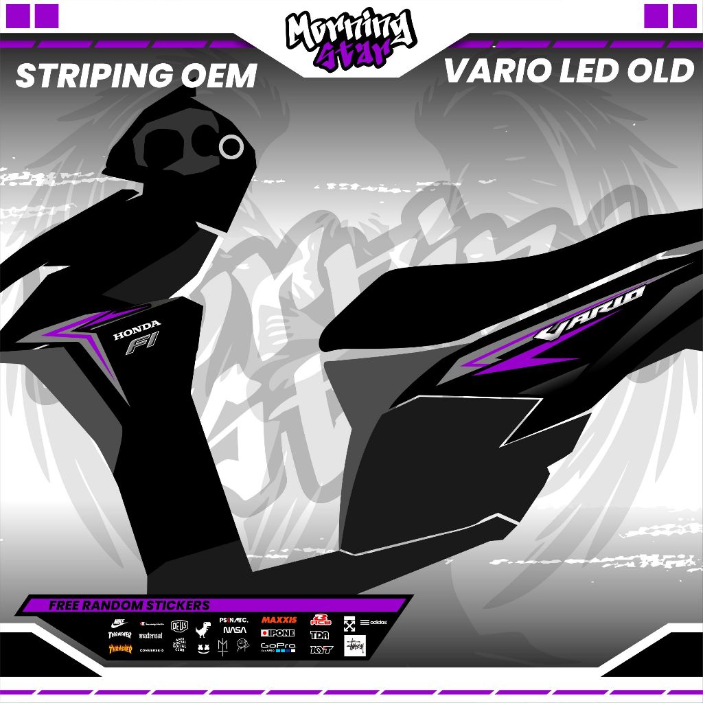 STRIPING STIKER SKOTLET OEM ORIGINAL VARIO 125 150 LED OLD CLICK