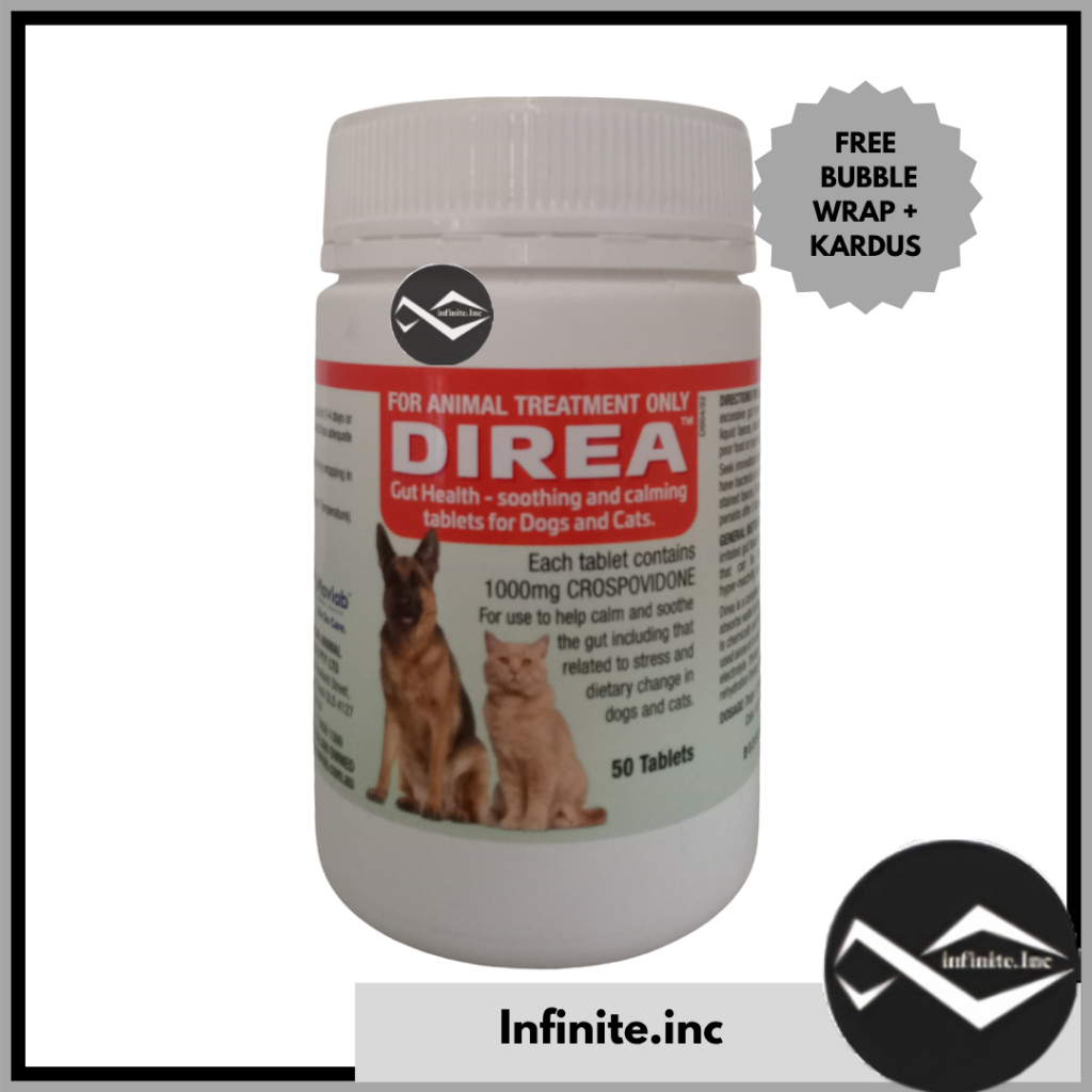 Direa Tablet (HARGA per 1 Tablet) - Obat Diare untuk Anjing dan Kucing