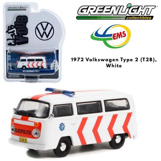 36050-B - Greenlight 1/64 1972 Volkswagen Type 2 (T2B), White