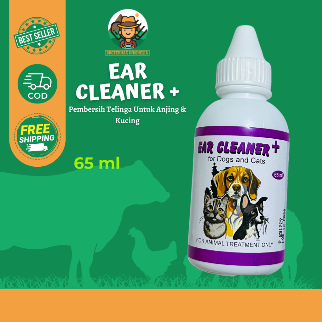 Ear Cleaner + pembersih kotoran telinga kucing/anjing - Pembersih telinga anjing - Pembersih telinga
